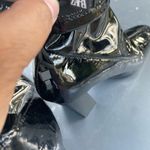 ZARA  Black Heeled Boots with Glossy Finish Photo 4