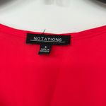 Notations Women's Red Sleeveless  Silky Top Photo 2