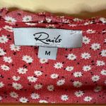 Rails  Everly Carmine‎ Daisies Shift Dress Red Ditsy Floral Long Sleeves Medium Photo 3