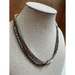 NWOT Layered Choker Style Two Tone‎ Necklace 4 Various Chains, 2 Gold, 2, Silver Photo 1