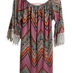 Winwin  Geometric Lace Half Sleeve Tunic Photo 1