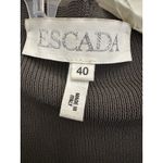 ESCADA Cardigan Sweater Womens Size 42 Gray Wool Knit Open Front Quiet Luxury Photo 8