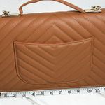 ALFA BAGS Classic Quilted Tan Shoulder Crossbody Red Lined Purse Chain Strap NEW Photo 9