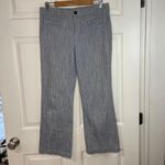 Chico's Platinum Denim Pinstripe Pants Women's Size 1.5 (US 10) Straight Leg Photo 1