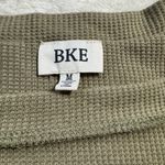 BKE  Slate Green Lace-Up Thermal Top Medium Photo 1