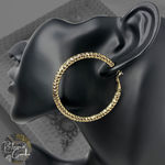 Apt. 9 Gold Textured Gold Hoop Earrings Photo 4