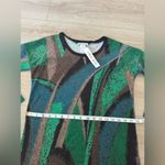 Carol Rose Vintage  Green and Brown Abstract Top Photo 4