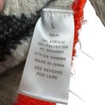 See and Be Seen Women’s Leopard Cozy Soft Thick Knit Sweater Size Large Boutique Gray Photo 3