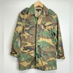 Bycorpus Jacket Camouflage Size Small Collared Military Buttoned Green Photo 1