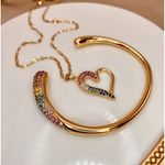 18K Gold plated Open Cuff bangle Bracelet multi Stainless Steel womens jewelry Photo 4