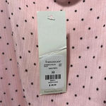 New feminine jumper xs ruffle sheer sleeves flowy bottom stretchy pink polka dot Size undefined Photo 7