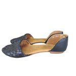 Womens Huarache Sandals Flats Black Woven Leather D'Orsay Ballet Shoes Size 7 Photo 1
