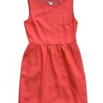 J.Crew Dress Coral Orange Sleeveless Crew Neck Pockets Summer Sheath Size 4 Photo 6