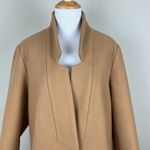 Old Navy Coat Womens XL Tan Soft Brushed Overcoat Classic Trench Winter Neutral Photo 2