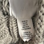 H&M New H & M Women’s Light Khaki Green Chunky Cable Knit Mock Turtleneck Sweater Photo 6