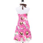City Triangles Pink Floral Halter Dress Rockabilly 50s Pinup Belted Retro Size 5 Photo 2