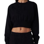 Talentless Dolman Black Cropped Crewneck Sweater XS Photo 0