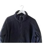 Columbia black long sleeve full zip fleece soft cozy minimalist boho womens Jac Photo 1