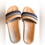 Seychelles  Blue Ombre Leather Slide Sandals Womens Size 7 Resort Summer Comfort Photo 3