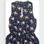 Lush Clothing LUSH Black Floral Sleeveless Shorts Romper Medium Photo 4