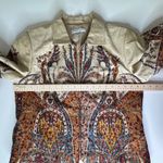 Coldwater Creek  Paisley Tapestry Jacket Size PL Zip Front Boho Fall Layering Photo 7
