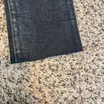 Current/Elliott Current/Elliot Distressed Dark Blue Denim Jeans‎ with Knee Rip Straight Leg Photo 1