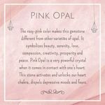 925 sterling silver Pink Opal Necklace Leather Handmade gemstone womens jewelry Photo 1