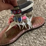 Sam Edelman  Pom Pom tassel Sandals woman size 8 double ankle strap boho cute! Photo 7