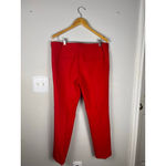 Ann Taylor  Red Dress Pants Women 12 Tall Stretch Career Ankle Slacks 27” Inseam Photo 3