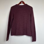 Quince Plum Knit sustainable, organic cotton Sweater Sz M Purple Size M Photo 5
