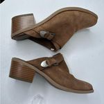 American Eagle leather tan Suede Mules 8 western design Photo 4