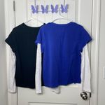 Tek Gear EUC BUNDLE‎  women’s layered white sleeve patterned v-neck active shirts Photo 4