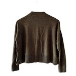 Madewell  Button Down Cotton Boxy Cropped Long Sleeve Sweater Olive SZ S # 2394 Photo 4