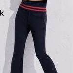 CAbi ‎ Keen Kick Flare Crop Pants 12 Classic Navy Ponte Stretch Ankle Button Photo 0