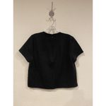 Spanx  The Perfect Funnel Shirt Womens Medium Gray Short Sleeve Top Back Zip Pont Photo 4