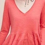 Anthropologie Deletta Pink Thea Peplum Ruffle Top Photo 0