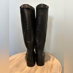 Arturo Chiang  black leather zip up buckle riding boots size 6 Photo 4