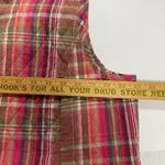 cj banks  Womens 1X Pink Plaid Quilted Jacket Vest Button Ranch Rodeo Old Money Photo 8