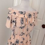 Shoshanna  Lora Floral Off Shoulder Ruffle Dress Blush/Multi Photo 6