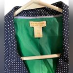 U.S. Polo Assn. Navy Polka Dot Blazer W/ Gold Buttons Green Lining Size L Office Photo 1