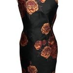 Aquilano Rimondi Sheath Dress 40 US S Black Floral Italy Romantic Euro Summer Photo 0