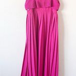 Anthropologie x Mare Mare Pleated Maxi Dress in Hot Pink Photo 6