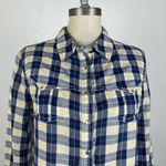 Anthropologie Holding Horses Checkered Snap Button Top Photo 2