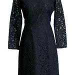 J.crew black lace crewneck dress size 6 Photo 0