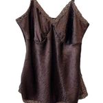 Mixit  Tank Shell Sleeveless Blouse Top Cami Brown Glitter 2X Photo 0