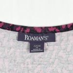 Roamans Plus Size 1X 22W 24W Top Hot Pink Black Leopard Print Animal Knit 409 Pink Photo 6