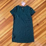 Quince  NWT Washable Silk Stretch Tee Dress in Evergreen Size S Photo 2