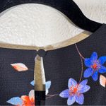 Eliza J  Blue Floral Bell Sleeve Mini Dress Womens 10 Fall Casual Long Sleeve Photo 10