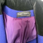 Vintage Portrait 100% Pure Wool Royal Blue Double Photo 9