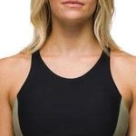 prAna New! Baja Bound Black Color Block Bikini Top Womens Size Small Racer Back Photo 0